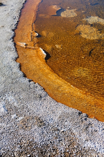 Fuente termal caliente en Yellowstone