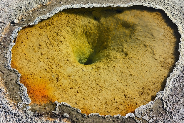 Fuente termal caliente en Yellowstone