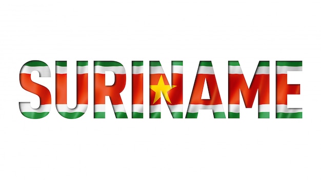 Fuente de texto de bandera de Surinam