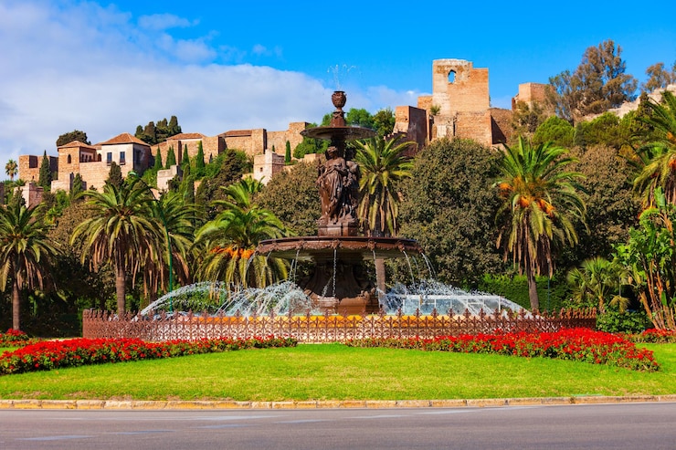 Foto la fuente de las tres gracias málaga
