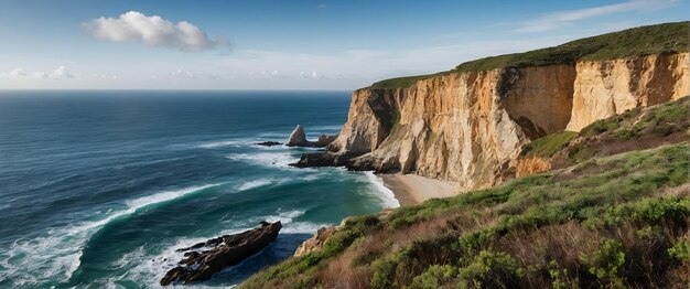 Für Werbung und Banner als Coastal Cliffs präsentieren die dramatische und robuste Schönheit der Küstenklippe