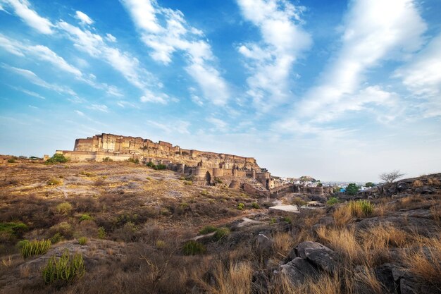 El fuerte de Mehrangarh en Jodhpur Rajasthan India Un pueblo mundial de la UNESCO