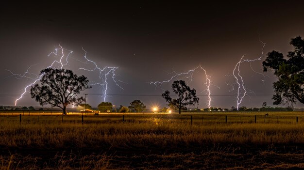 fuerte patrón de tormenta nocturna de relámpago que se repite en el fondo