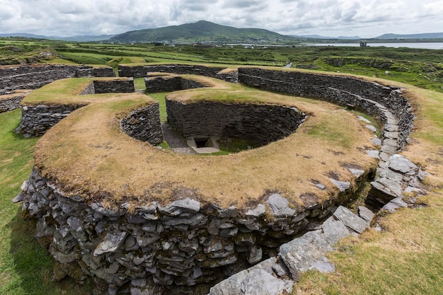 Fuerte de piedra de Leacanabuile Cahirsiveen Irlanda