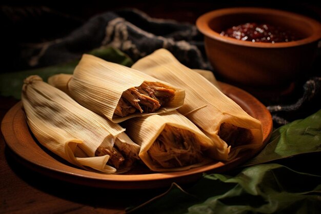 El fuerte pollo Adobo Tamales