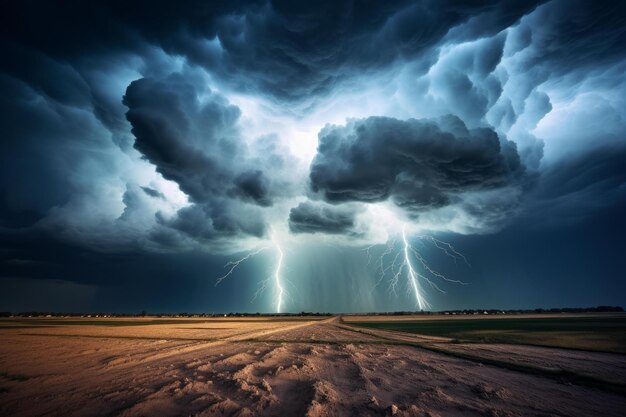 Las fuertes nubes de lluvia aligeran el tiempo Generar Ai