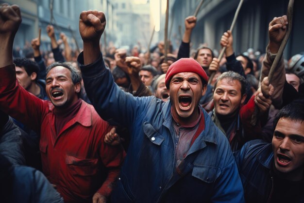 La fuerza de trabajo indignada se une en la protesta callejera