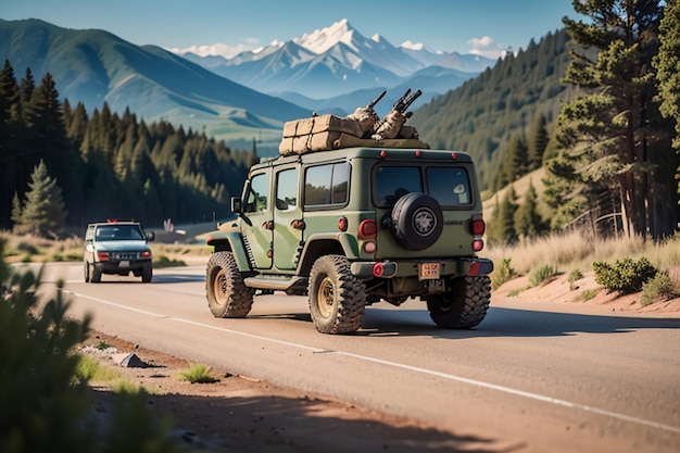 Fuerzas especiales jeep militar fuera de carretera vehículo con alto rendimiento y alta potencia coche ejército