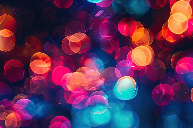Las fugas de luz de neón enfocadas en un fondo negro son ideales para superponer fotos o como filtro de pantalla