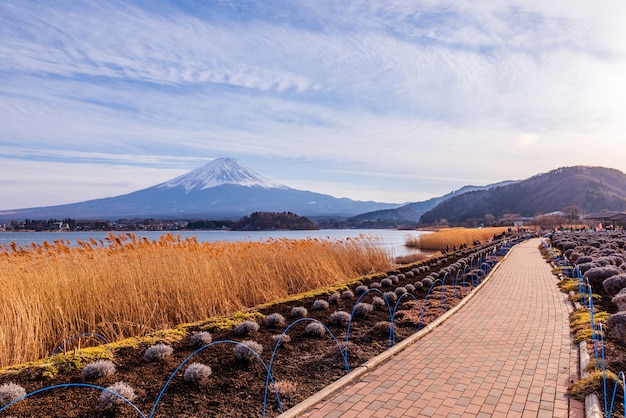 Foto fuji-berg am kawaguchiko see, japan