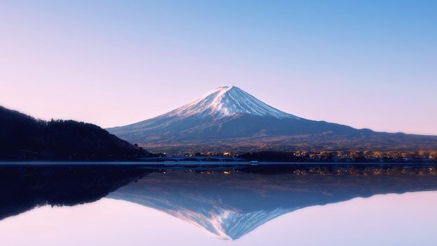 Fuji Berg in der Wintersaison