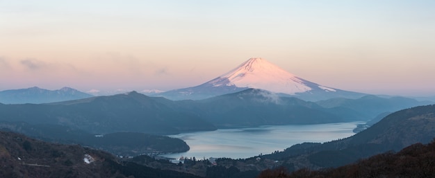 Fuji Mountain Lake Hakone Amanecer