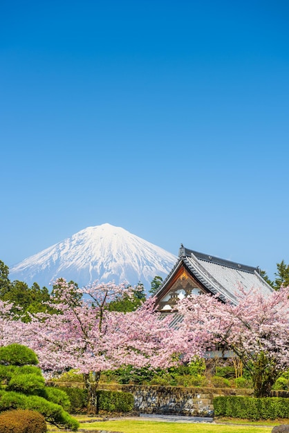Fujinomiya Shizuoka Japan mit dem Berg Fuji