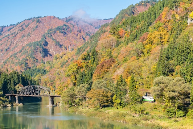 Fukushima Black Bridge Rio Tadami Japão