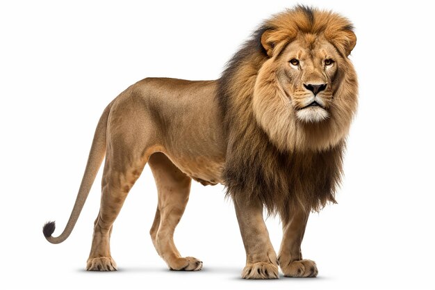 Full_body_size_lion_isolated_on_white_background_cutout