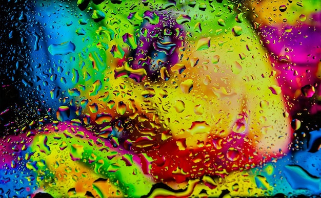 Foto full hd abstrato fundo colorido papel de parede abstrato com gotas de água 4k fundo colorido