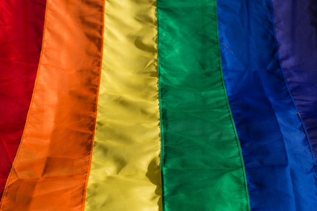 Fullframe-Aufnahme der Regenbogenflagge