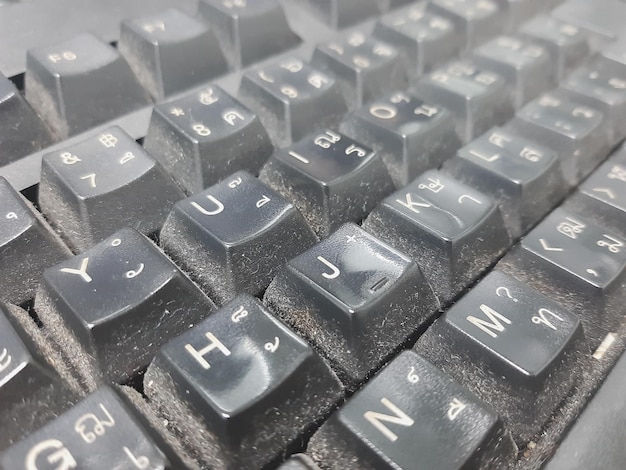 Foto fullframe-aufnahme einer computer-tastatur