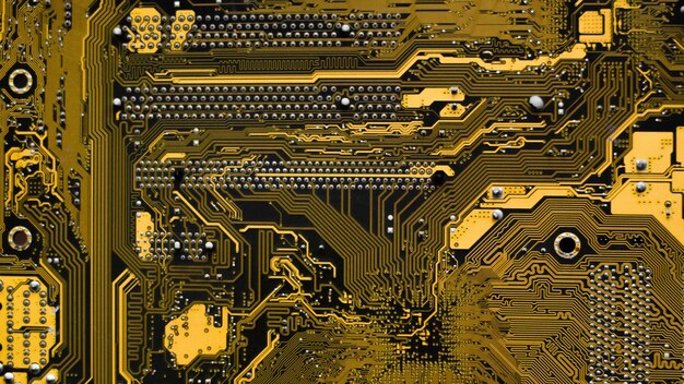 Foto fullframe-aufnahme eines computerchips