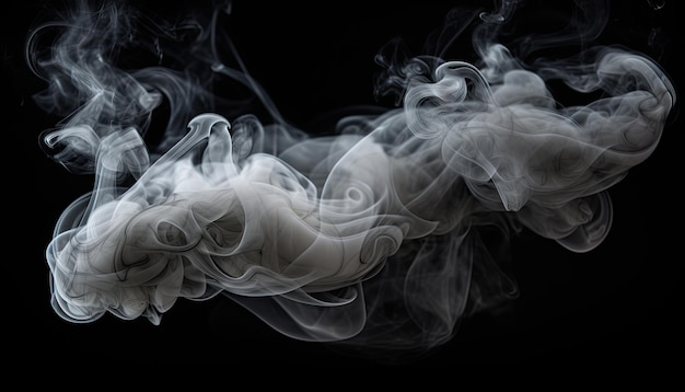 Fumaça abstrata flutuando no fundo do banner de ar Generative AI