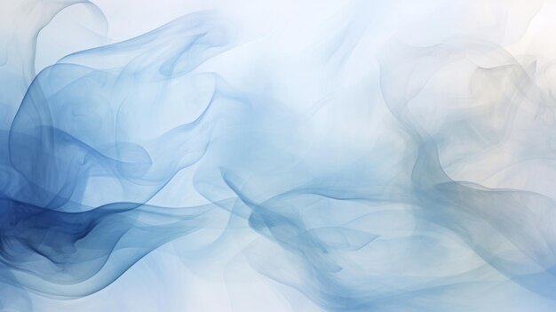 Fumaça azul abstrata sobre um fundo branco para papel de parede