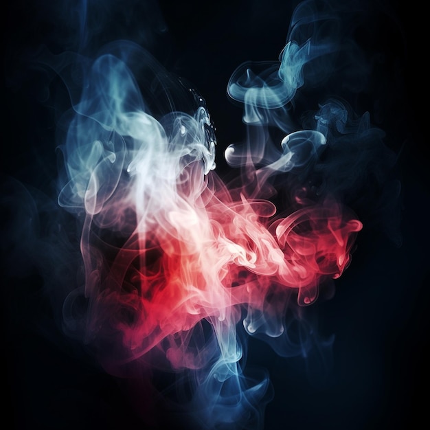 fumaça colorida com fundo preto