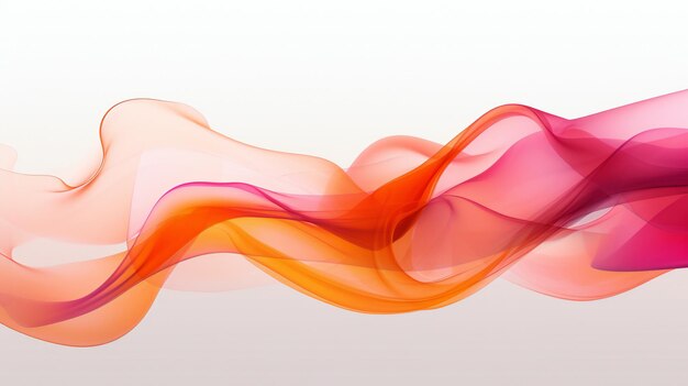Fumaça colorida laranja e rosa em fundo branco