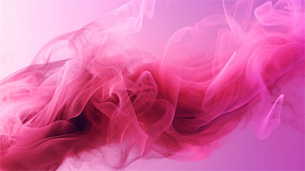 Fumaça rosa abstrata sobre um fundo branco O conceito de criatividade e design