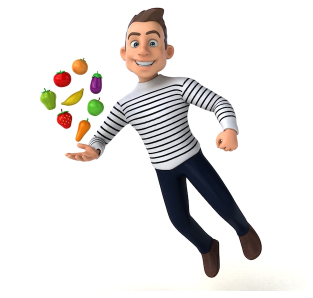 Fun 3D Cartoon Casual Charakter