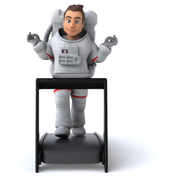 Fun Astronaut Charakter - 3D-Illustration