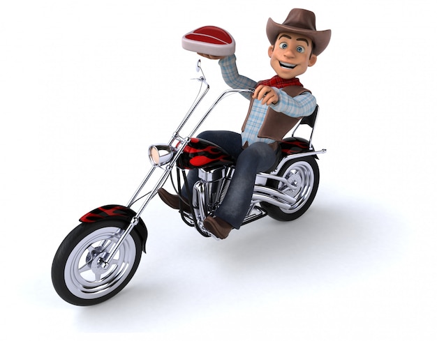 Fun Cowboy - 3D-Illustration