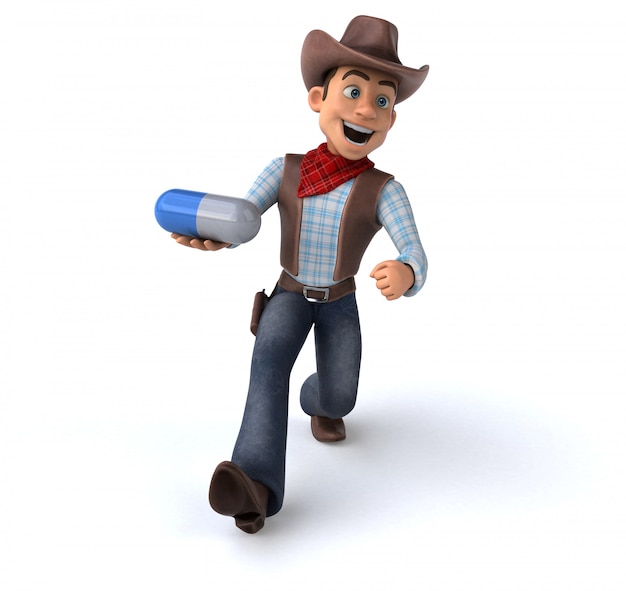 Fun Cowboy - 3D-Illustration