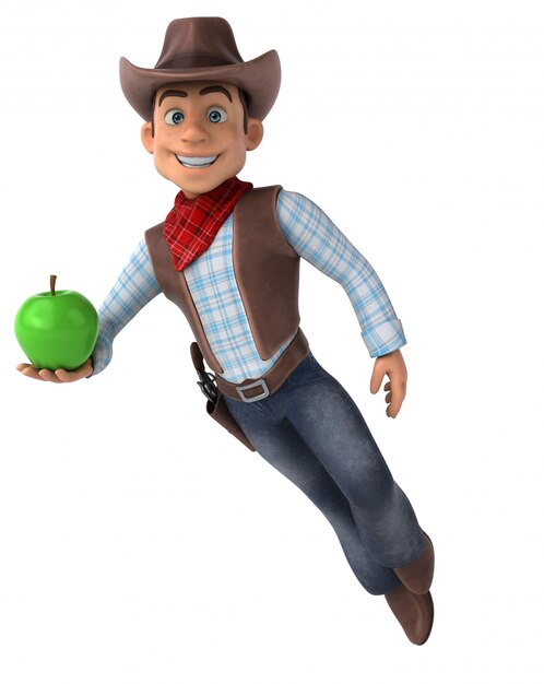 Fun Cowboy - 3D-Illustration