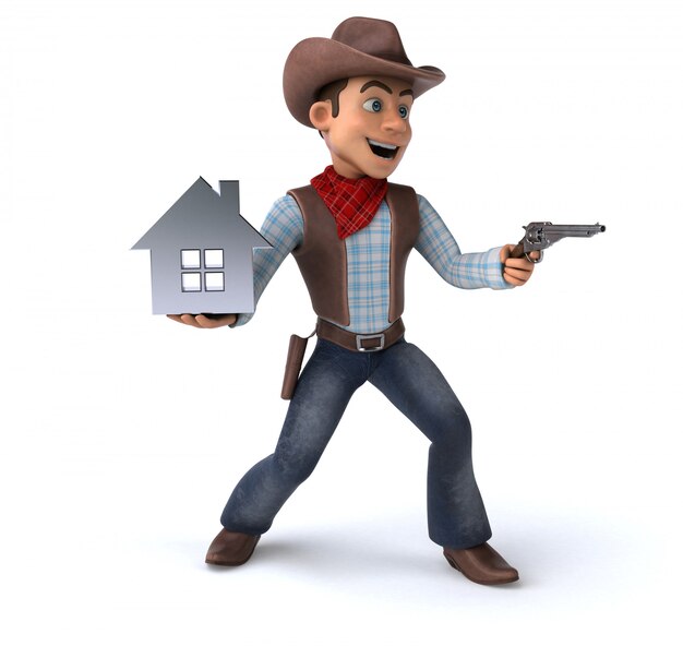 Fun Cowboy - 3D-Illustration