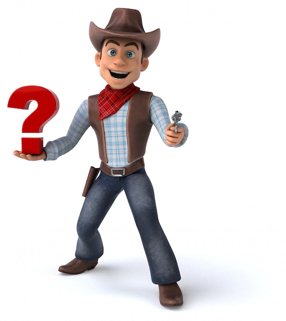 Fun Cowboy - 3D-Illustration