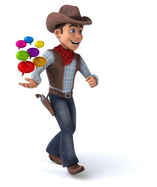 Fun Cowboy - 3D-Illustration