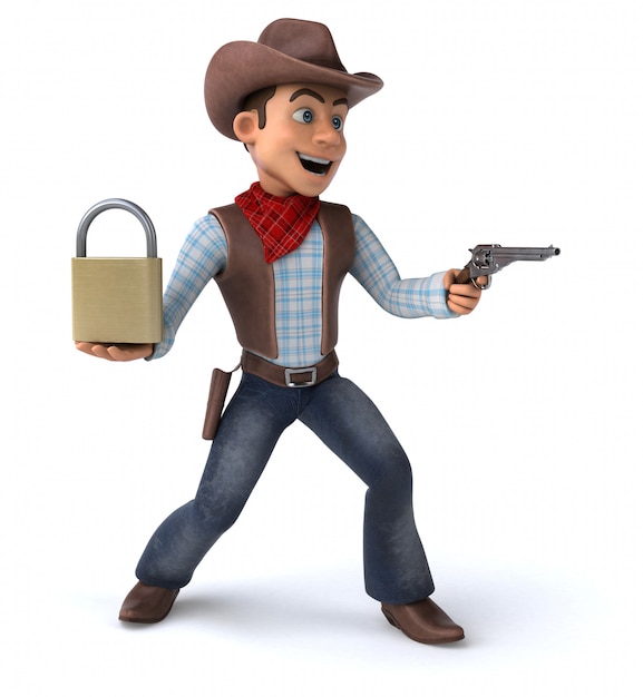 Fun Cowboy - 3D-Illustration