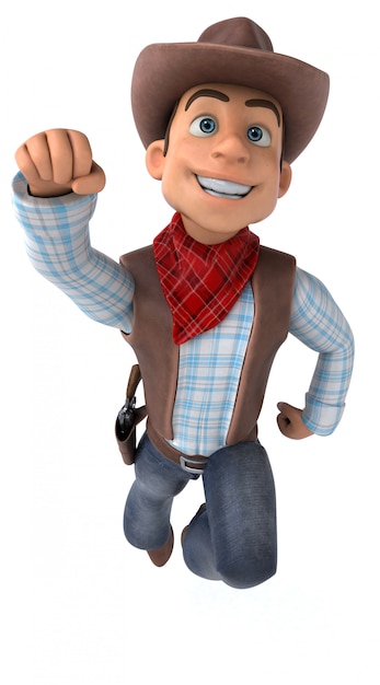 Fun Cowboy - 3D-Illustration