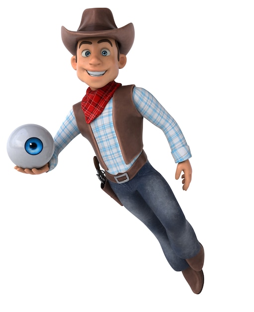 Fun Cowboy - 3D-Illustration