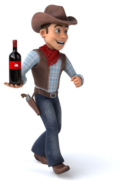 Fun Cowboy - 3D-Illustration