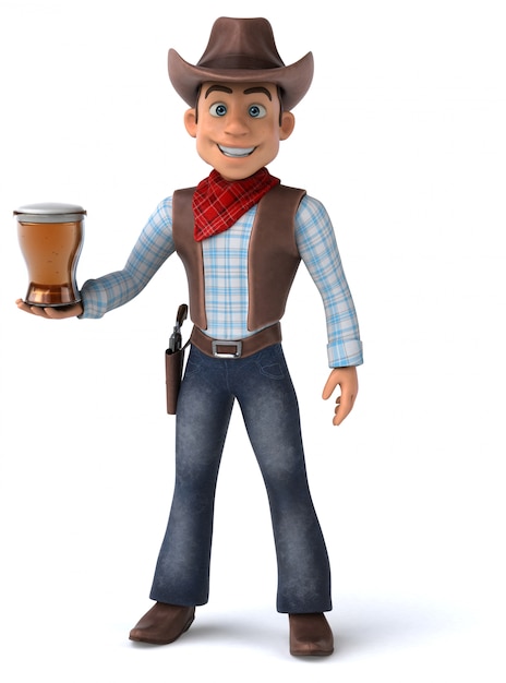 Fun Cowboy - Ilustración 3D