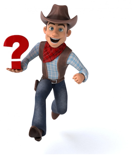 Fun Cowboy - Ilustración 3D