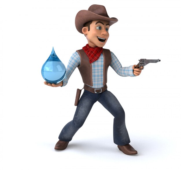 Fun Cowboy - Ilustración 3D