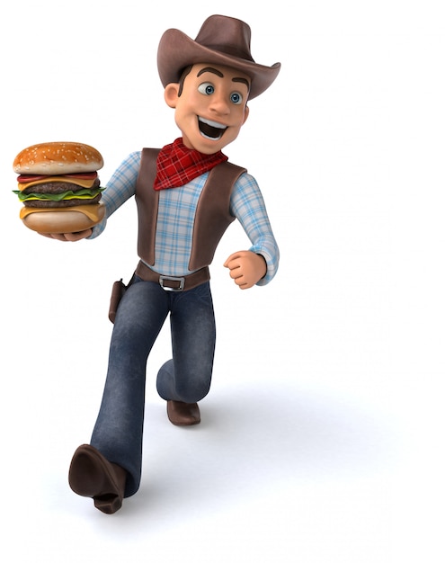 Fun Cowboy - Ilustración 3D