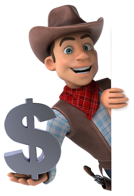 Fun Cowboy - Ilustración 3D