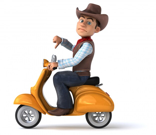 Fun Cowboy - Ilustración 3D