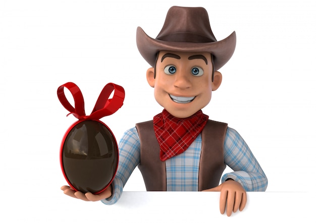 Fun Cowboy - Ilustración 3D