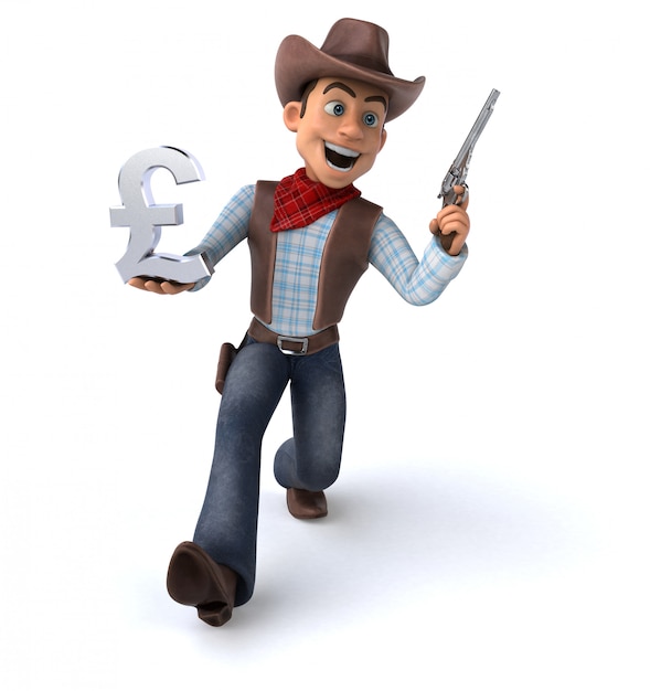 Fun Cowboy - Ilustración 3D