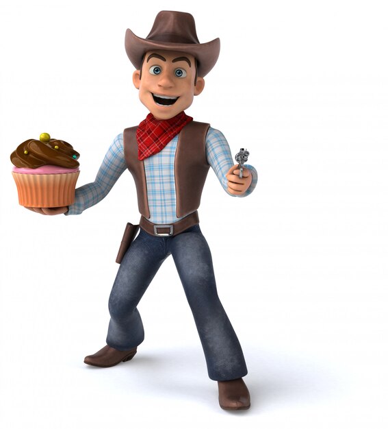 Fun Cowboy - Ilustración 3D