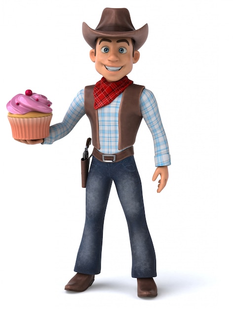 Fun Cowboy - Ilustración 3D